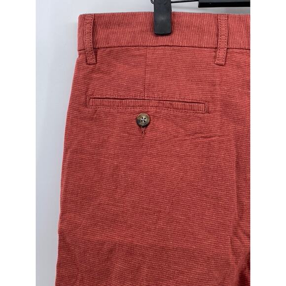 OLD NAVY Men's Amberglow Red 8" Rotation Linen-Blend Chino Shorts SZ 34 - Picture 4 of 10